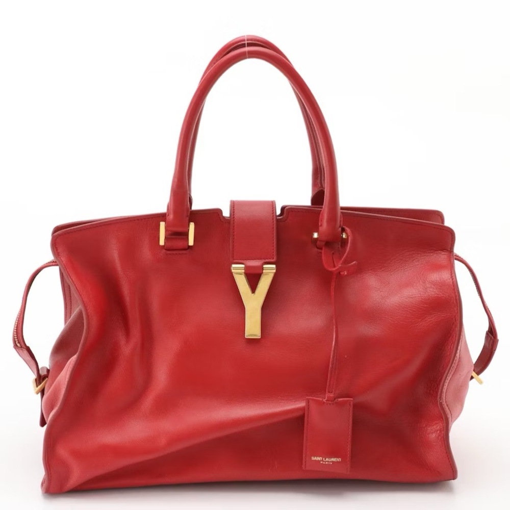 Saint Laurent Red Tote Bag with Luxurious Design